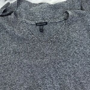 Eileen Fisher Black/Whjte/Grey Organic Linen/Cotton‎ Blend Cap Sleeve Vest Sz M